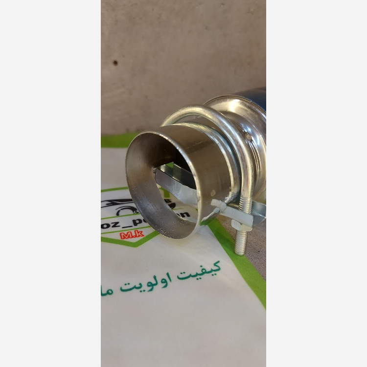 سراگزوز مدل دوبل کوچیک سواری 116 js استیل اگزوز پرشین M.K