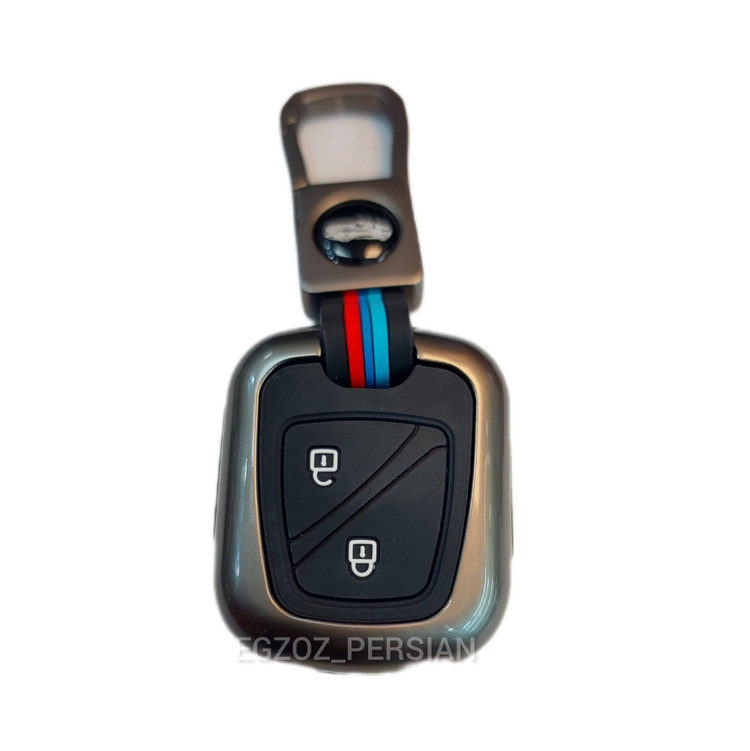 کاور سوئیچ فلزی خودرو 206 207 تیبا پارس 2 دکمه مدل BMW اگزوز پرشین M.K