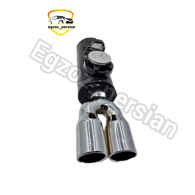منبع اگزوز مدل ریموت دار دولول برقی js استیل دو حالته اگزوز پرشین m.k