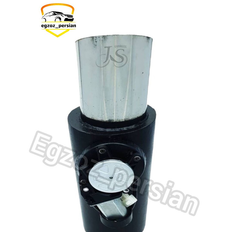 منبع اگزوز مدل ریموت دار دولول برقی js استیل دو حالته اگزوز پرشین m.k