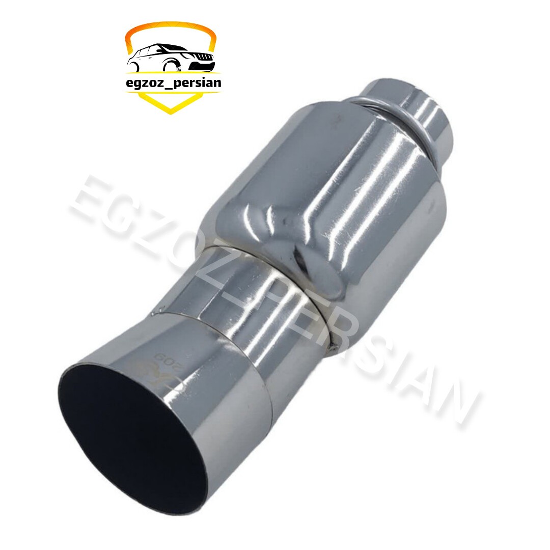 سراگزوز خمره ای پژو کد 209شکاری  رنگ  آبکاری  برند js اگزوز پرشین