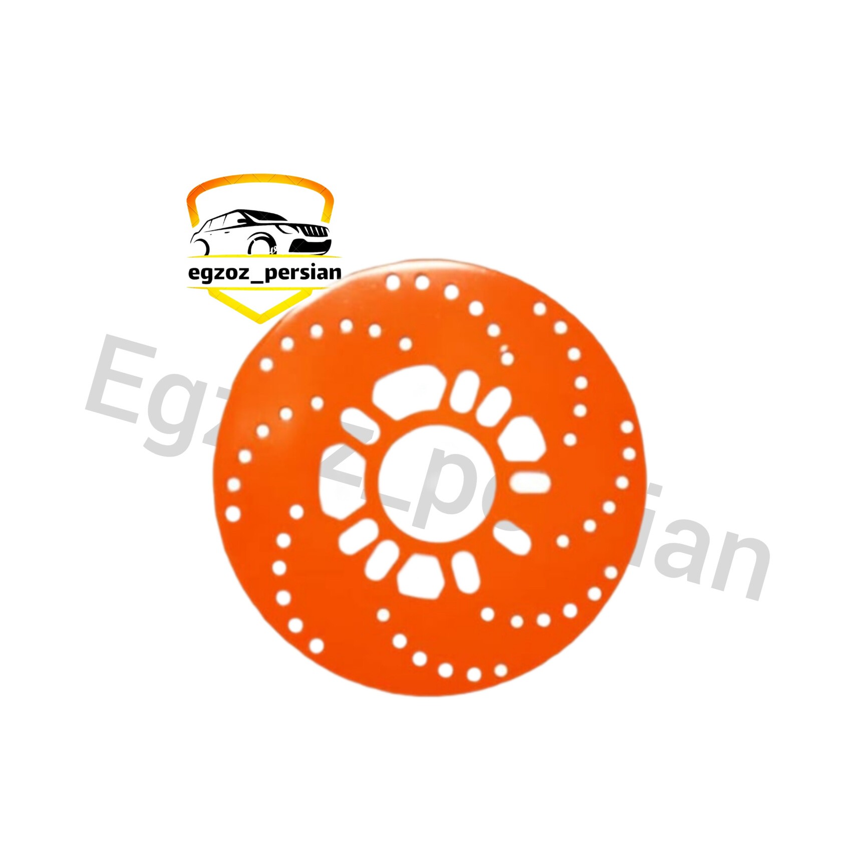صفحه پشت رینگ خودرو رنگ نارنجی  ایران خودرویی بسته 2 عددی   اگزوز پرشین