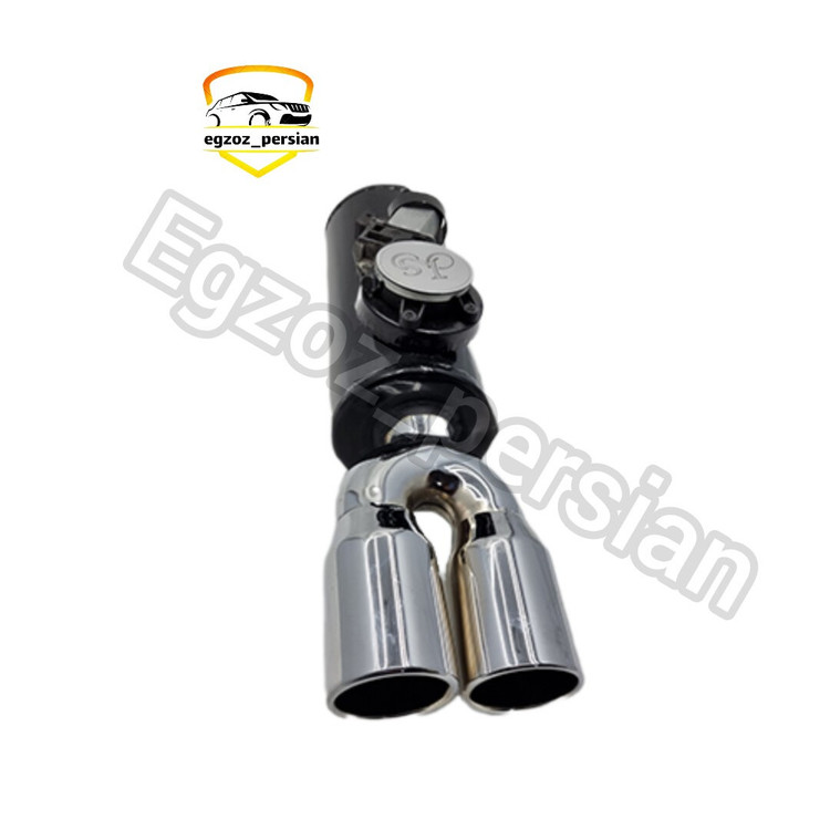 منبع اگزوز مدل ریموت دار برقی js استیل دو حالته اگزوز پرشین m.k