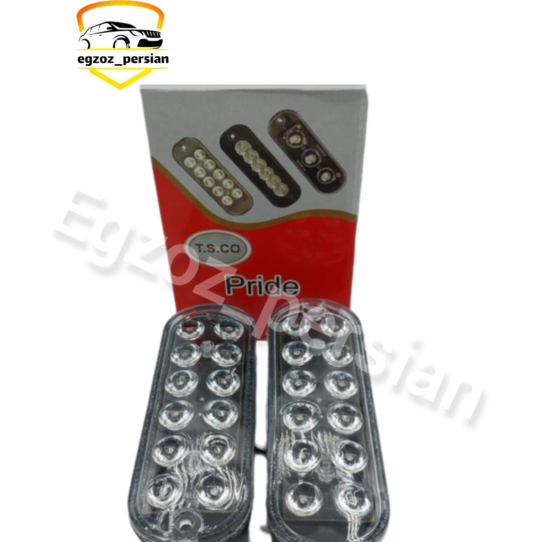 پرژکتور 12 تایی صبایی خودرو  تو سپری پک  2 عددی نور سفید اگزوز پرشین m.k